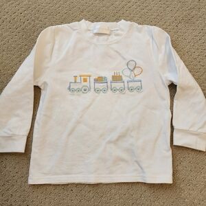 Kids Embroidered Birthday Train Shirt